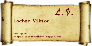 Locher Viktor névjegykártya