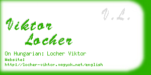 viktor locher business card
